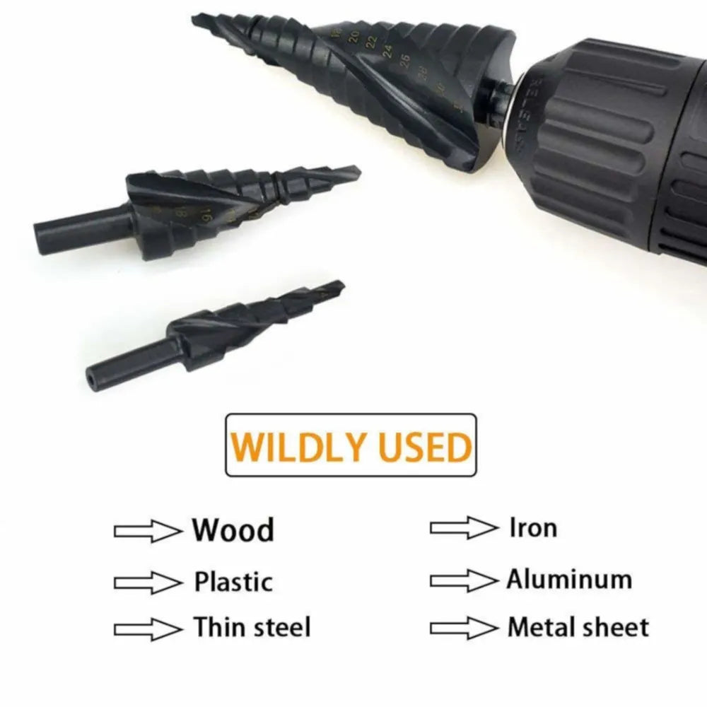 Steel Nitrogen Spiral Triangle Shank Drill Bit Set BL-TL266