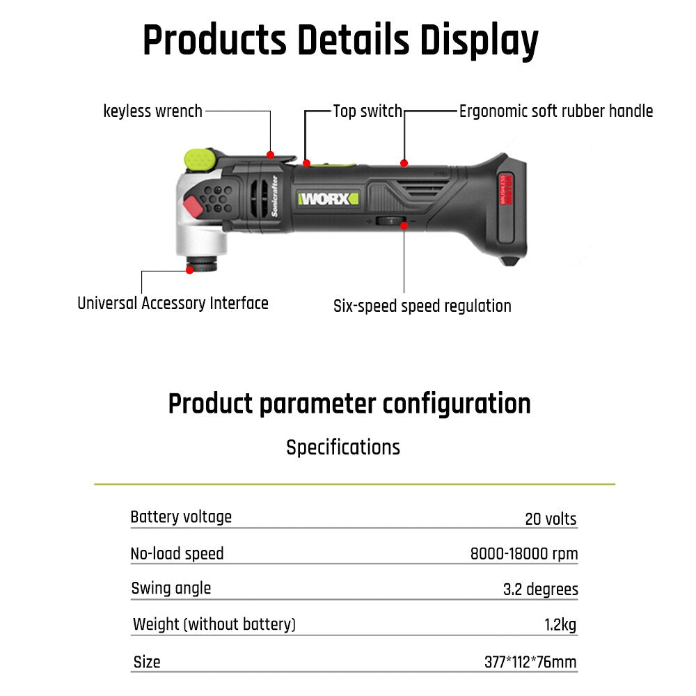 Brushless Motor Multi-function Tool Oscillating Tool BL-TL135