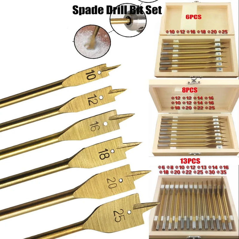 6/8/13 Pieces Flat Drill Bit Set BL-TL309