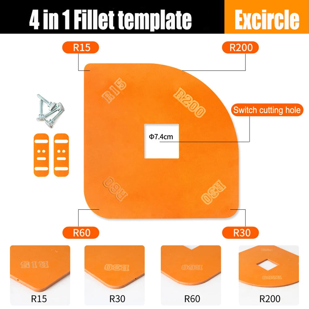 Woodworking Fillet Radius Template BL-TL297