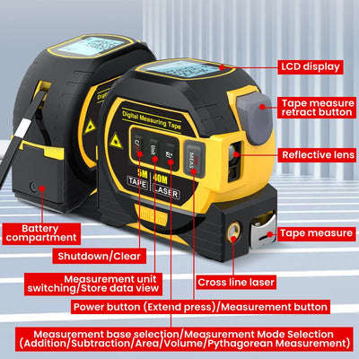 3 in 1 Digital Laser Measuring Tape BL-TL277