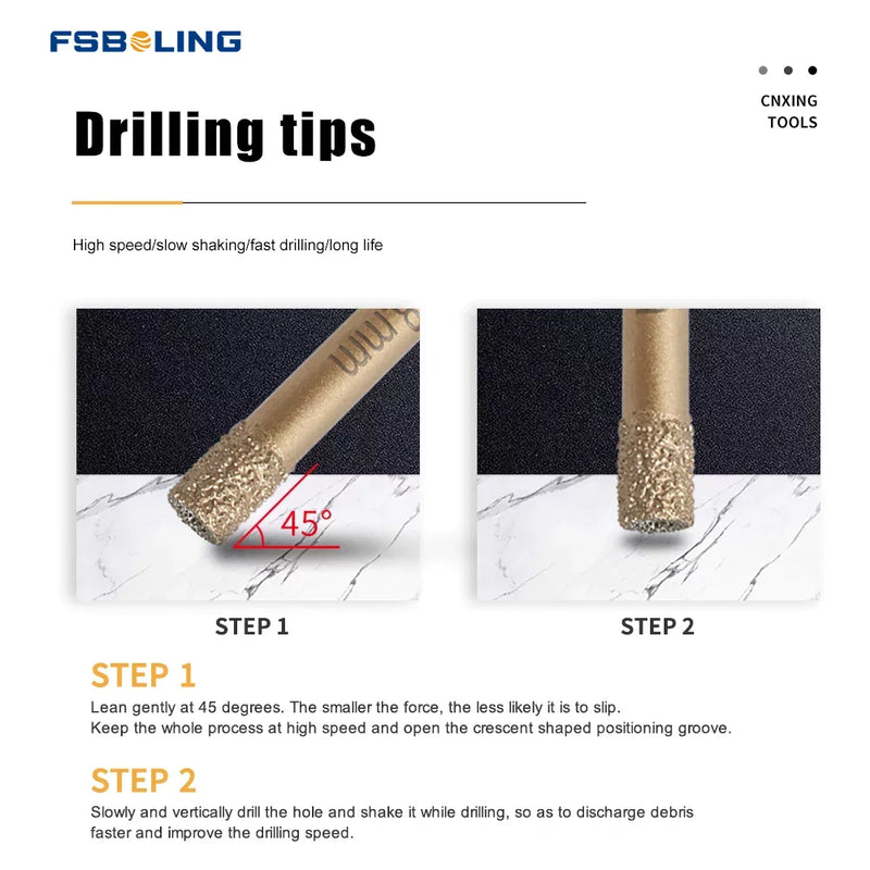 Diamond Round Hole Dry and Wet Drill TL263 – FSBOLING